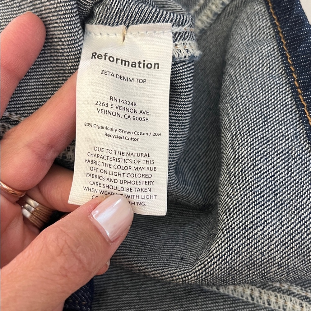 Anthropologie Reformation Zeta Denim Top - Picture 8 of 11